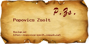 Popovics Zsolt névjegykártya